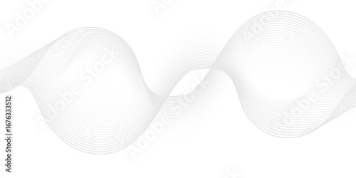 Abstract Gray Wave Lines Flowing on a Clean White Background – Minimalist Vector Design for Modern, Elegant, and Futuristic Graphic Art.

