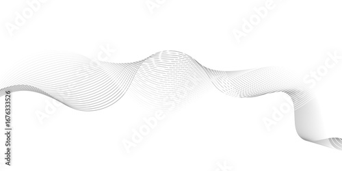 Abstract Gray Wave Lines Flowing on a Clean White Background – Minimalist Vector Design for Modern, Elegant, and Futuristic Graphic Art.
