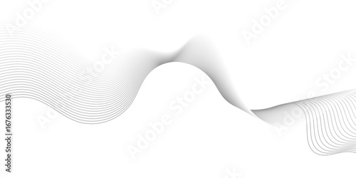 Abstract Gray Wave Lines Flowing on a Clean White Background – Minimalist Vector Design for Modern, Elegant, and Futuristic Graphic Art.
