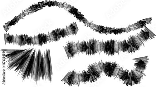 Grunge Random Chaotic Pen Doodle Strokes, Hand drawing scrawl sketch. Abstract scribble art, Grunge scribble overlay texture. chaos doodle lines isolated