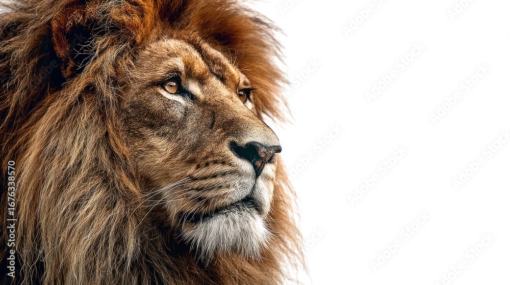 Fototapeta premium Majestic lion profile