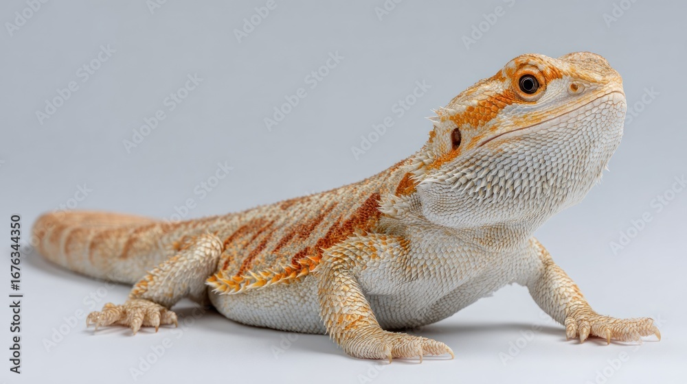 Obraz premium Orange and white lizard