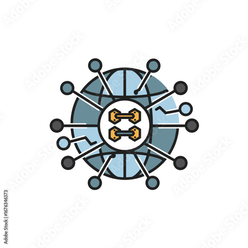 Web3 Icon – Decentralized Globe