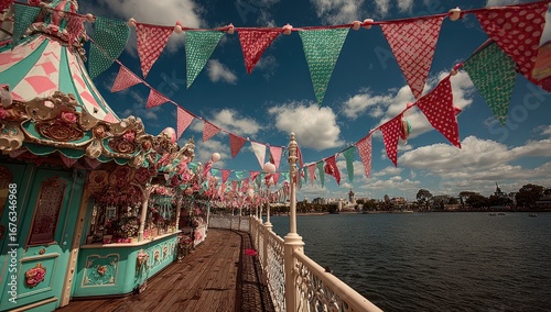 Festive Carnival Along the Water