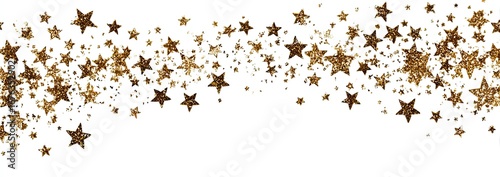 Gold star confetti on white background (3)