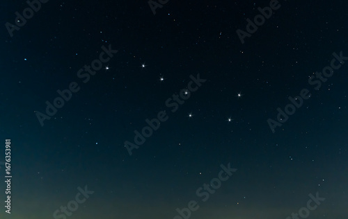The Plough (or Big Dipper) asterism within the constellation Ursa Major over Aldeburgh in Suffolk, UK