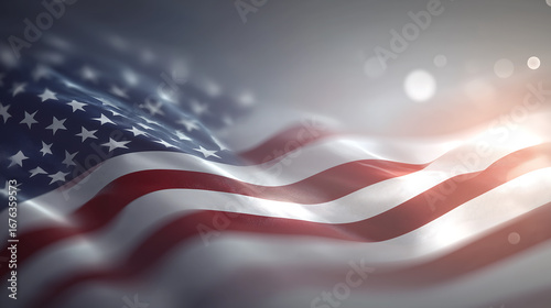 Patriotic american flag waving stars and stripes memorial day image