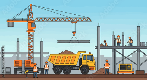 Vibrant Floating Market Scene Boats, Bridges, and Bountiful Produce