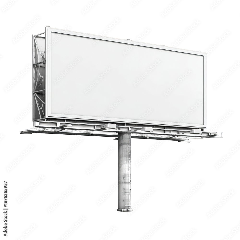 Obraz premium Blank billboard against a dark background