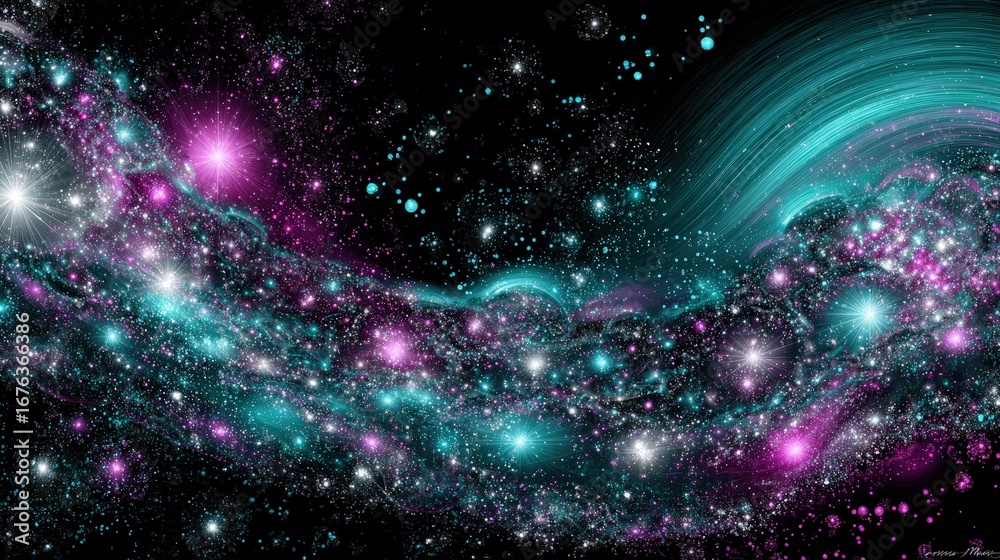 Obraz premium Colorful Abstract Space Galaxy Background