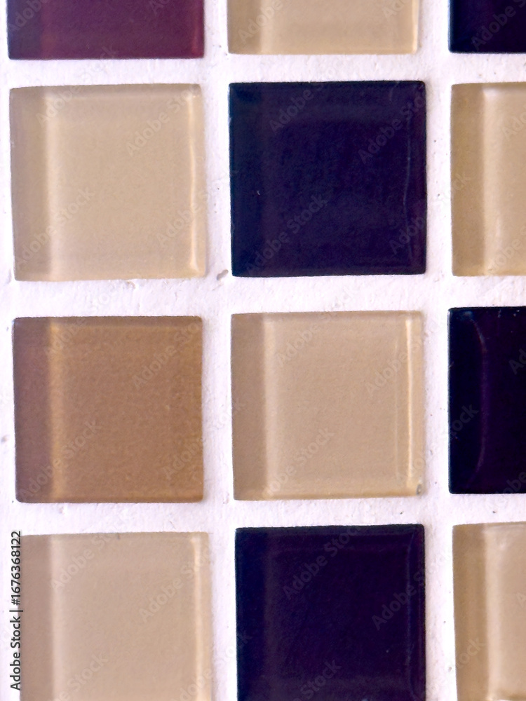 Fototapeta premium A close-up of colorful square tiles