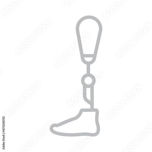 Prosthetic Leg Line Art