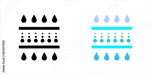 Water filtration, linear style icon. set the filtration or purification of water. Editable stroke width.
