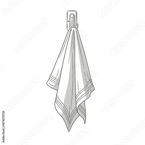Simple Outline of a Hanging Hand Towel