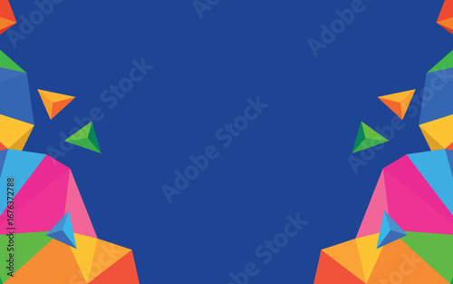 Abstract geometry background with fun colors on it