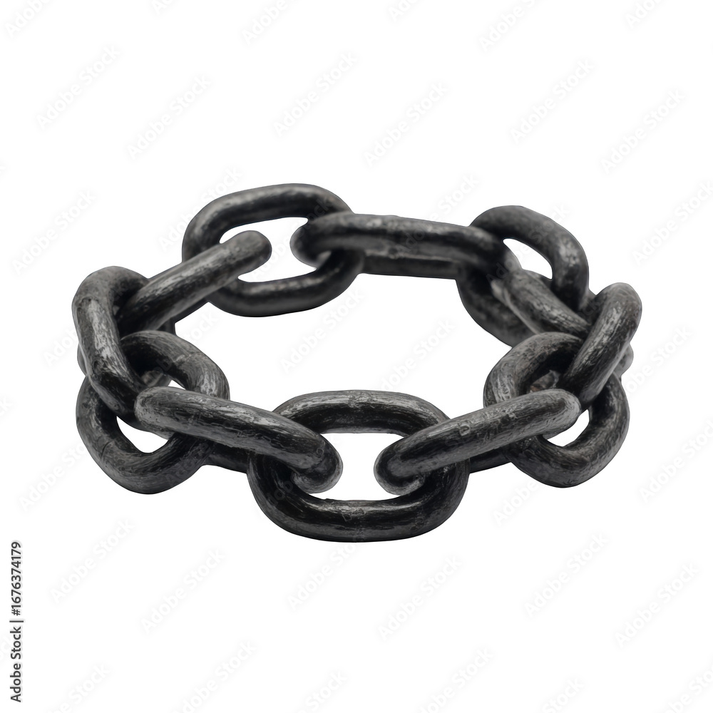 Obraz premium Circular heavy metal chain