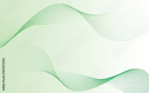 Abstract green background with wavy lines inside