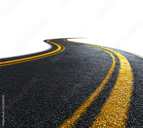 Winding asphalt road at night (1)