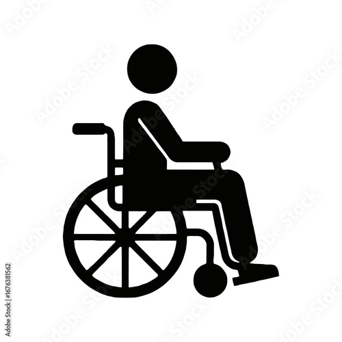Vector art of person in wheelchair icon