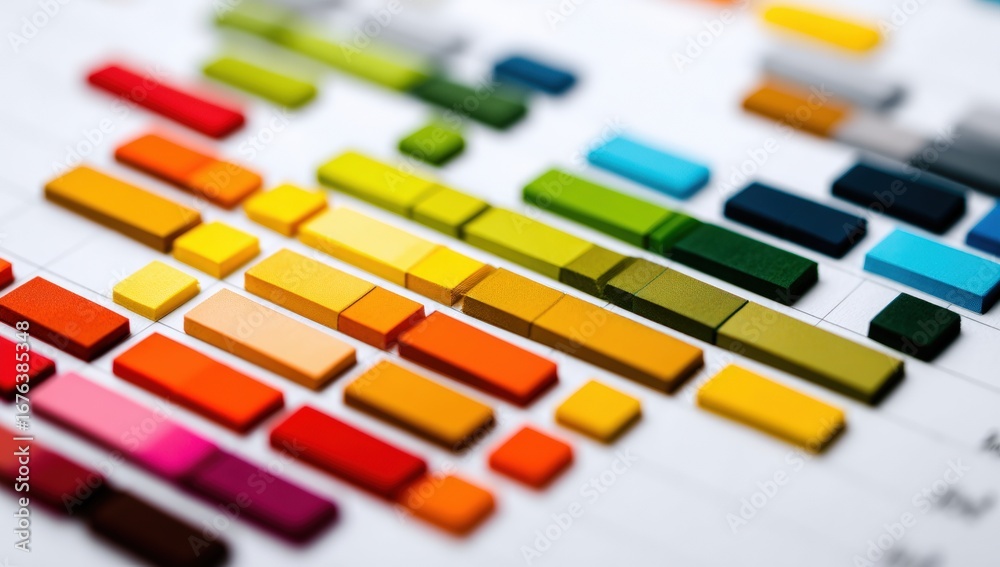 Naklejka premium Colorful rectangular blocks arranged in rows