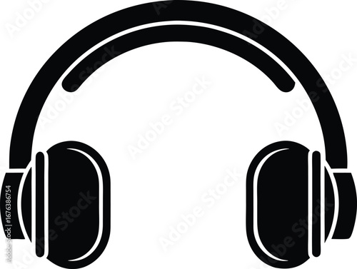 Podcasting headphone vector icon.
