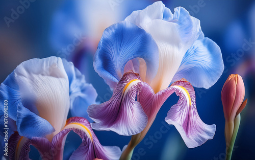 blue iris flower detail