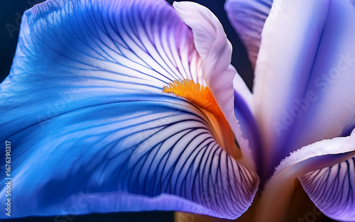close up of a iris flower