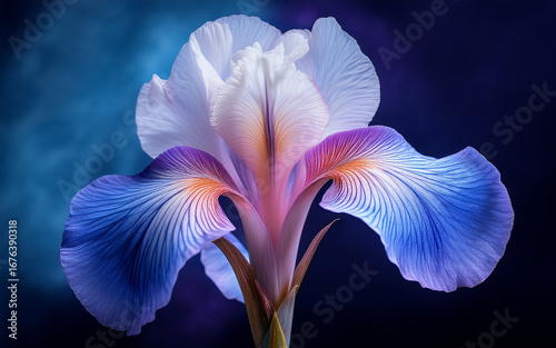 blue and yellow flower