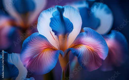 blue and yellow flower