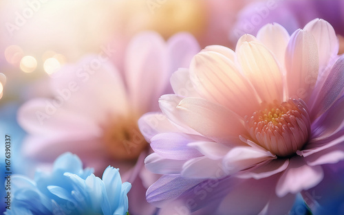close up of pink chrysanthemum
