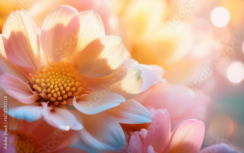 Pastel Floral Macro Composition 