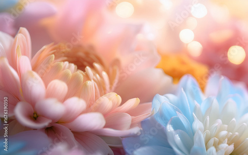 Pastel Floral Macro Composition 
