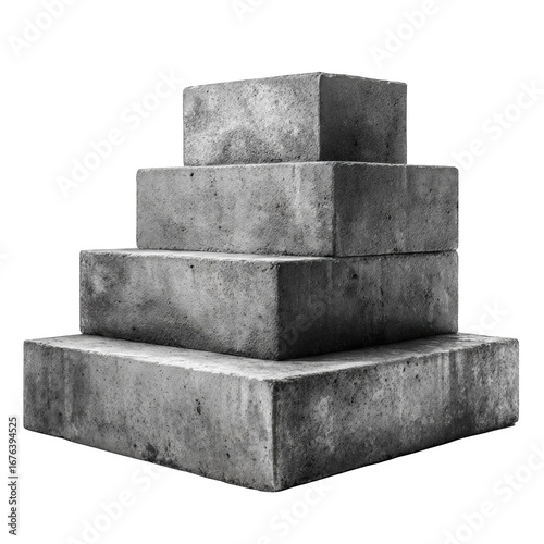 Stacked concrete blocks