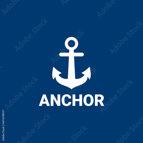 Anchor logo, nautical symbol, pirate, vector, maritime, business, adventure, company, minimalist, template, sea, marine, icon, nautical, ocean, ship, captain