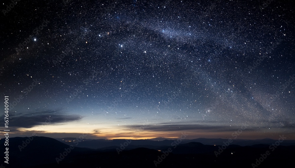 Fototapeta premium a serene canvas of darkness adorned with stars