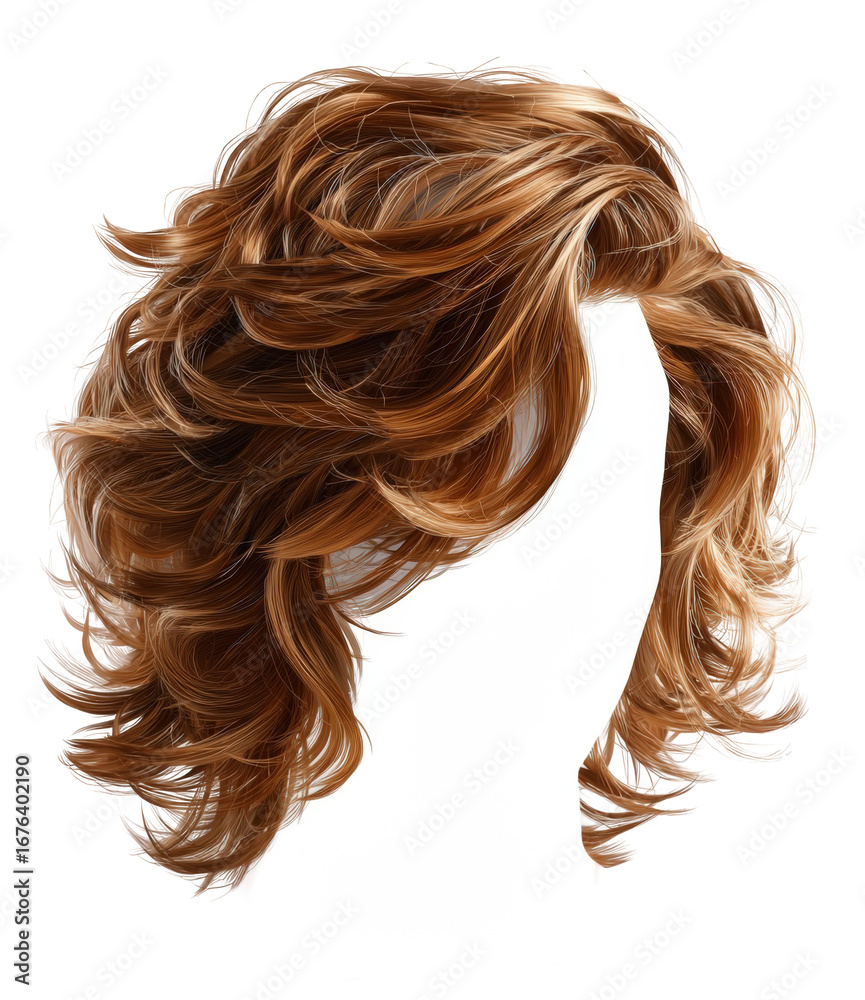 Fototapeta premium Wavy auburn hair wig
