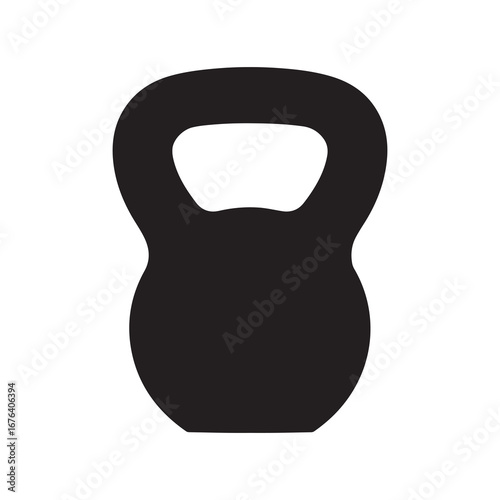 Kettlebell Simple Black Silhouette of Fitness Weight Training Equipment