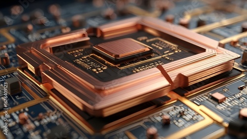 GPU chipset with copper heat pipes