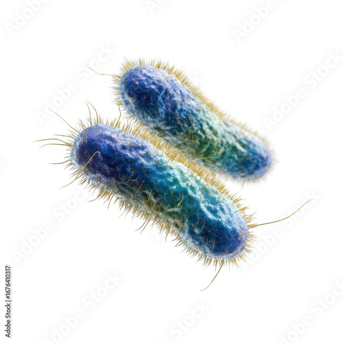 Close-up of two bacteria