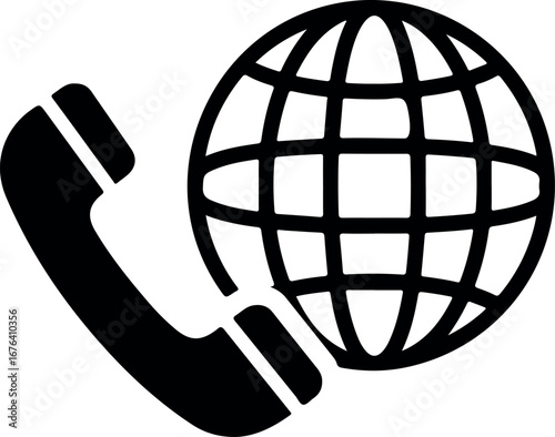 Global network icon, a vibrant symbol of worldwide business communication and international travel