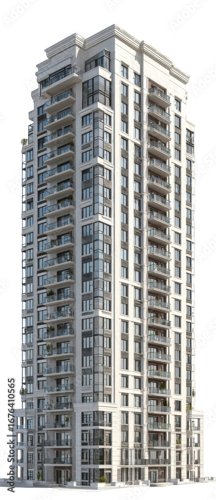 Fototapeta premium Modern high-rise residential building