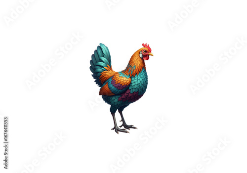 peacock isolated on white background