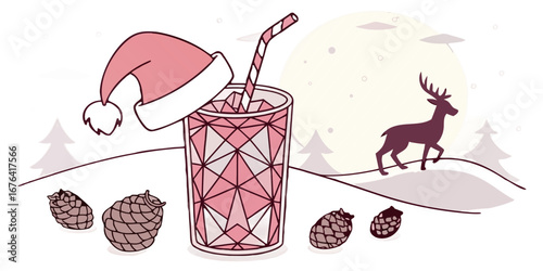 Create polygon dragonfruit mocktail topped with…