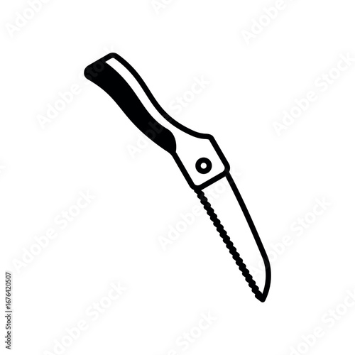 folding saw icon vector design template elegant style