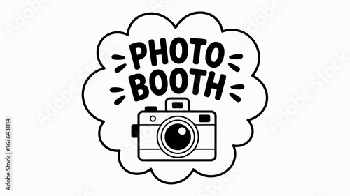 Capture fun memories instantly with a vibrant photo booth camera and playful design, perfect for parties and events.