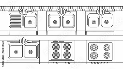 Essential kitchen design elements showcase modern sinks and stovetops for functional home planning inspiration