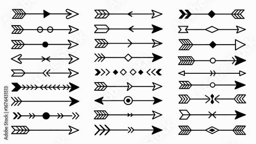 Diverse collection of decorative tribal arrows and design elements offering unique creative possibilities for your projects
