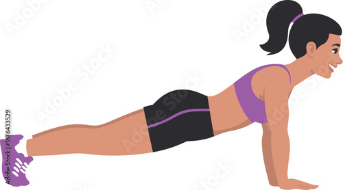 Woman Doing a Plank Exercise