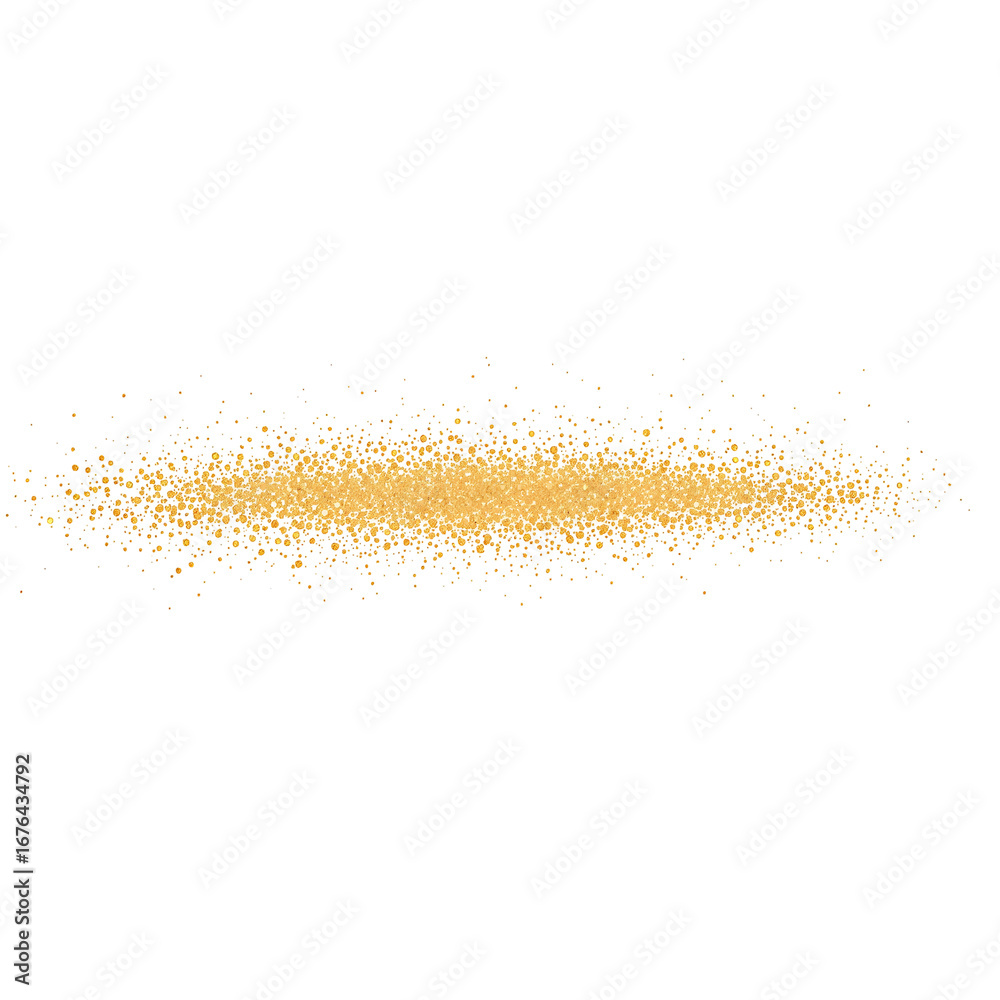 Naklejka premium Artistic Gold Dust Trail Isolated on White Background Abstract Decoration for Design