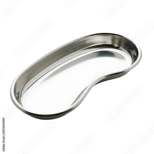Kidney Dish A Detailed Look at a Stainless Steel Medical Instrument on a White Background